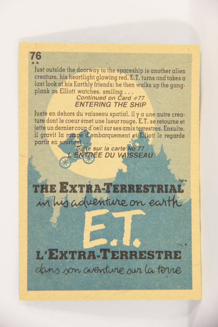 E.T. The Extra-Terrestrial 1982 Trading Card #76 A Final Farewell FR-ENG OPC L018103