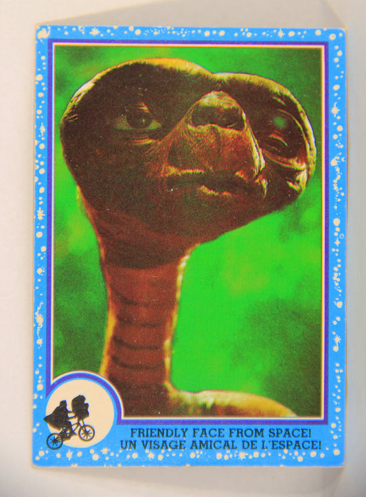 E.T. The Extra-Terrestrial 1982 Trading Card #86 Friendly Face From Space FR-ENG OPC L018113