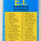 E.T. The Extra-Terrestrial 1982 Trading Card #87 Checklist FR-ENG O-Pee-Chee L018114