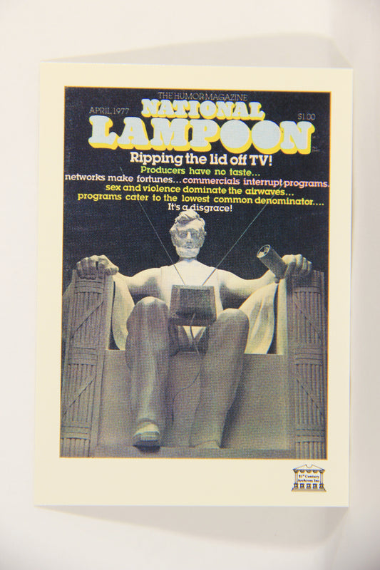 National Lampoon 1993 Trading Card #58 Ripping The Lid Off TV - Apr 1977 ENG L018216