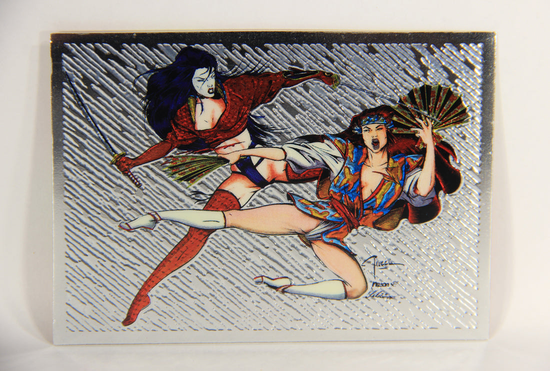 Shi All-Chromium 1995 Trading Card #55 Shi Vs. Tomoe ENG L018305