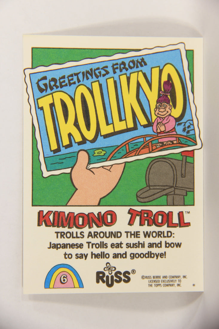 Russ Trolls 1992 Topps Trading Card #6 Kimono Troll ENG L018346