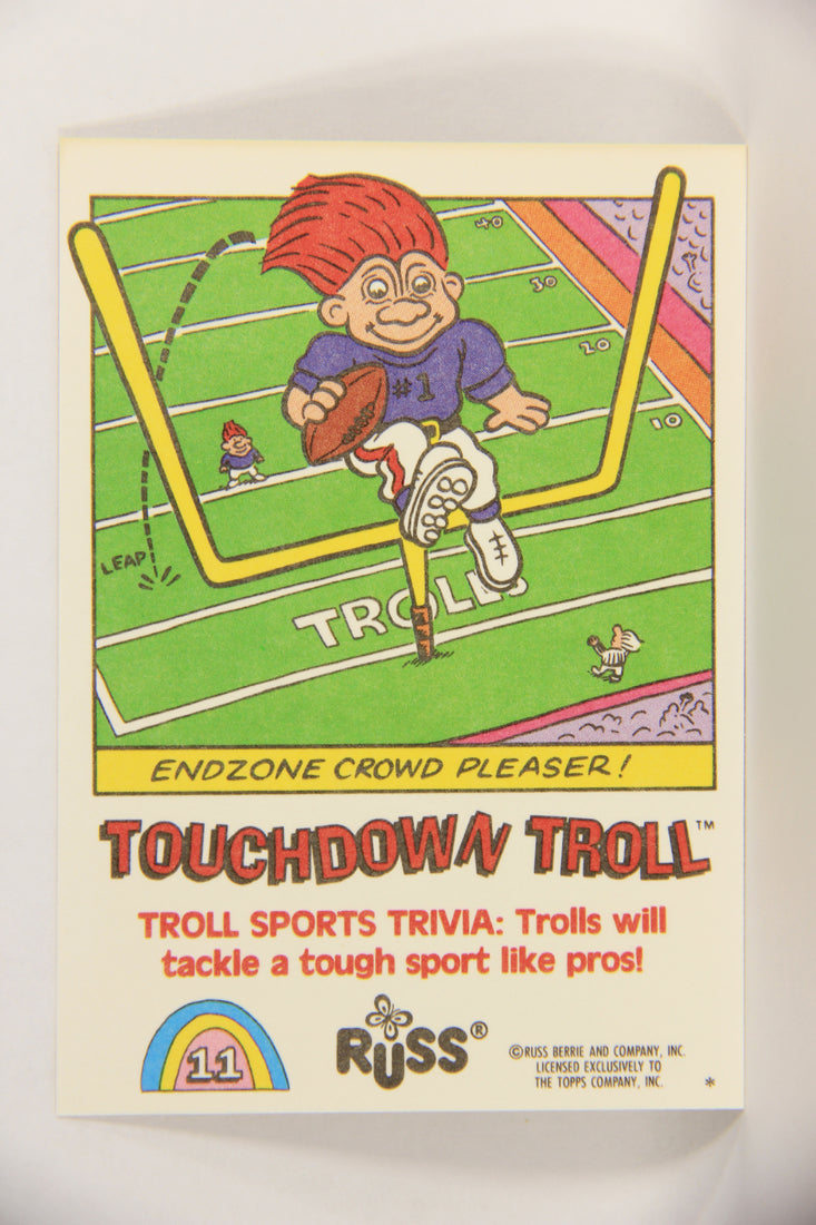 Russ Trolls 1992 Topps Trading Card #11 Touchdown Troll ENG L018351