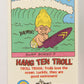 Russ Trolls 1992 Topps Trading Card #13 Hang Ten Troll ENG L018353