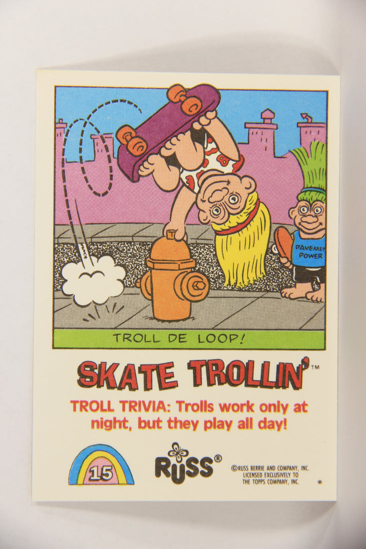 Russ Trolls 1992 Topps Trading Card #15 Skate Trollin' ENG L018355