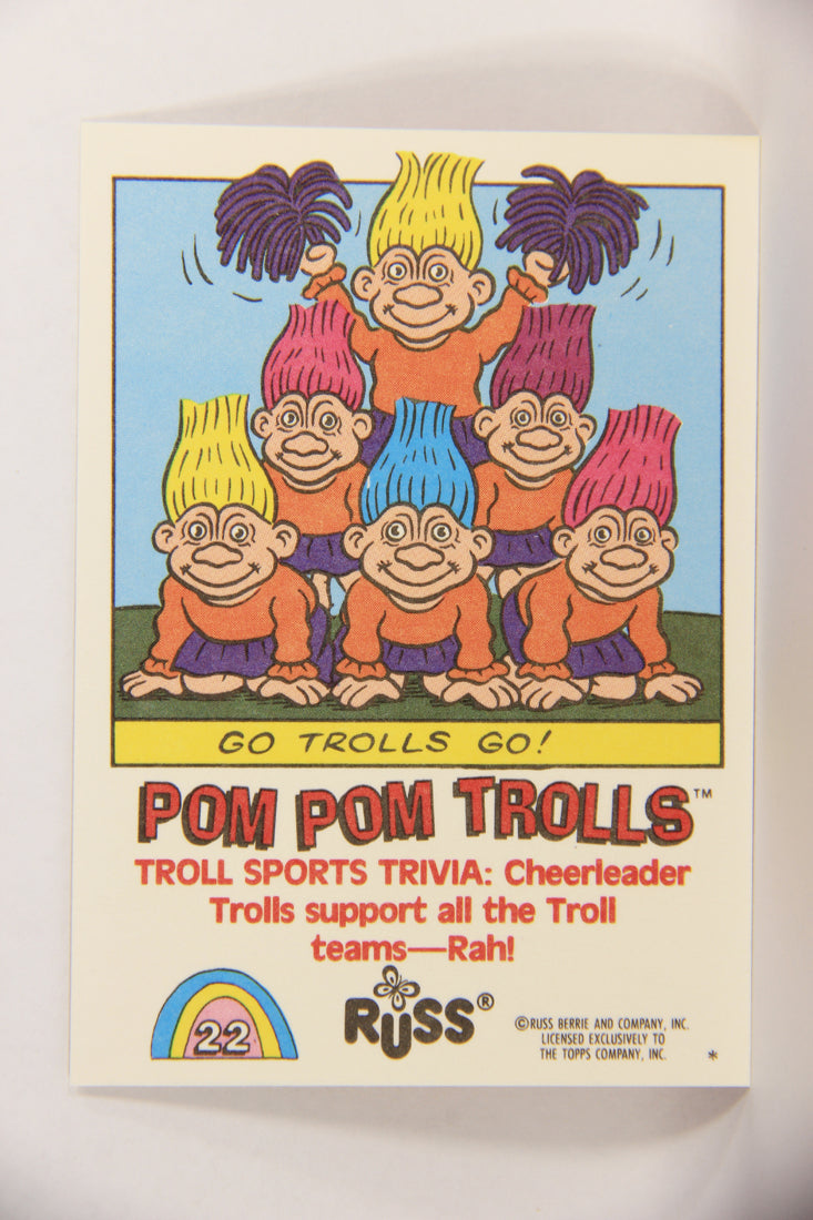 Russ Trolls 1992 Topps Trading Card #22 Pom Pom Trolls ENG L018362