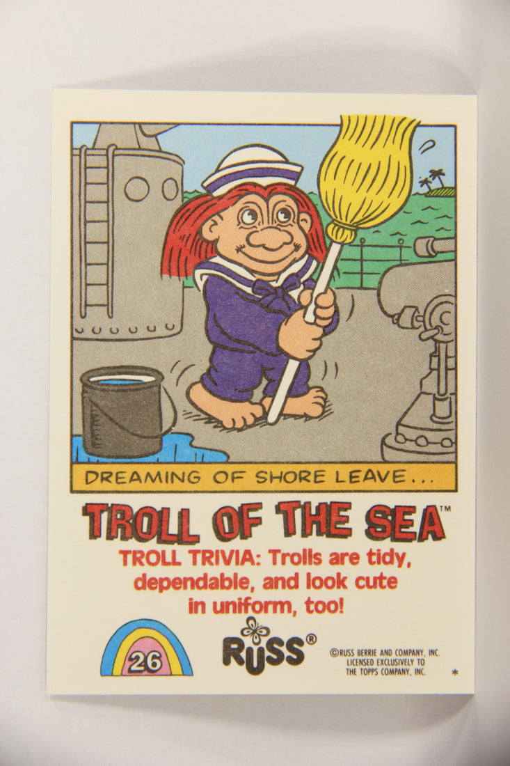 Russ Trolls 1992 Topps Trading Card #26 Troll Of The Sea ENG L018366