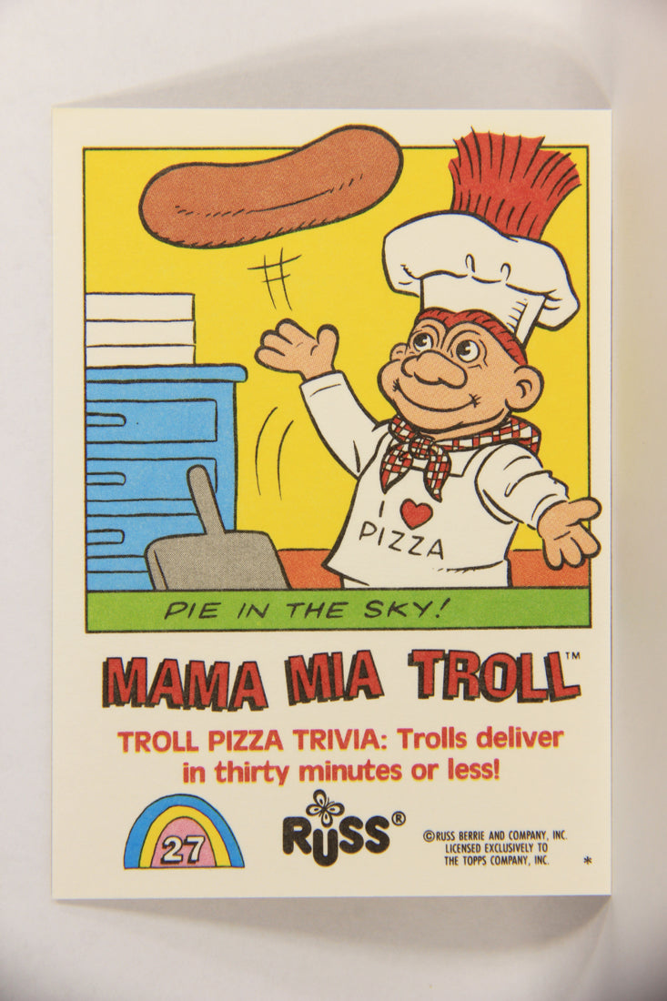 Russ Trolls 1992 Topps Trading Card #27 Mama Mia Troll ENG L018367