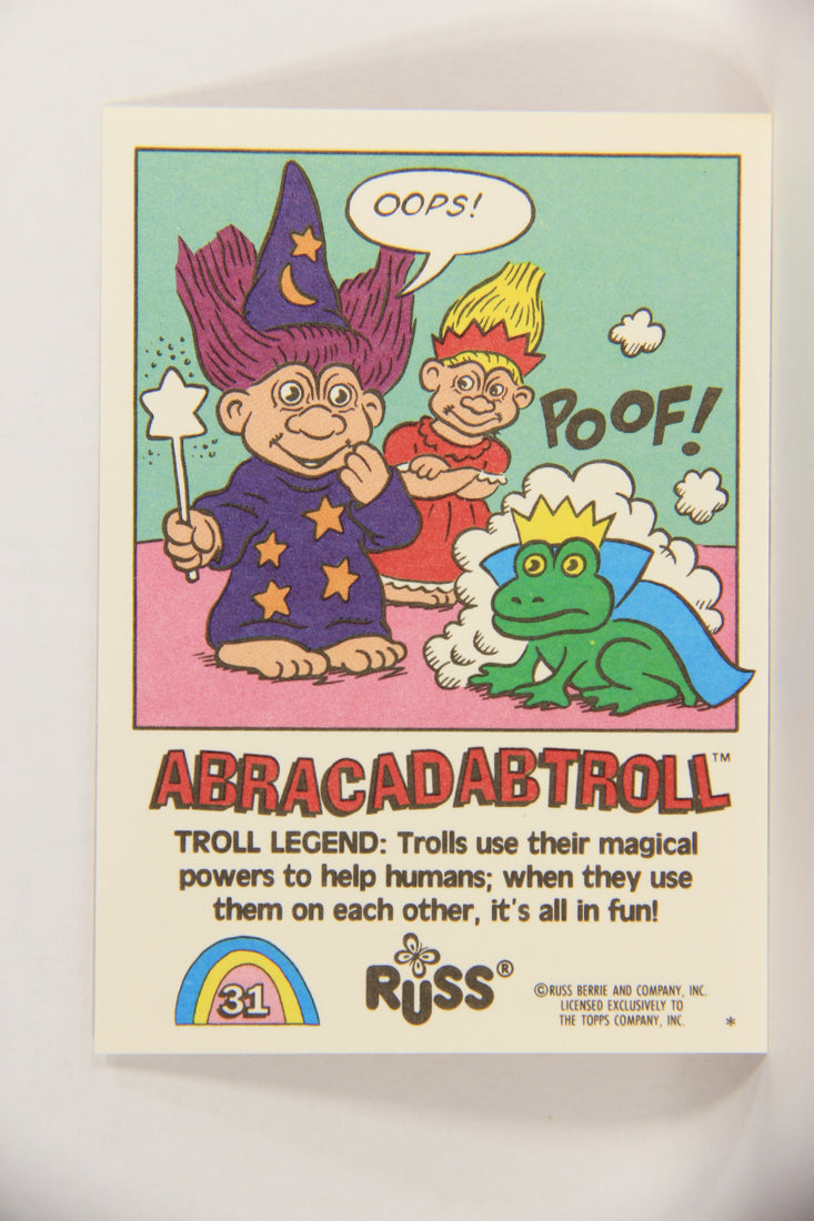 Russ Trolls 1992 Topps Trading Card #31 Abracadabtroll ENG L018371