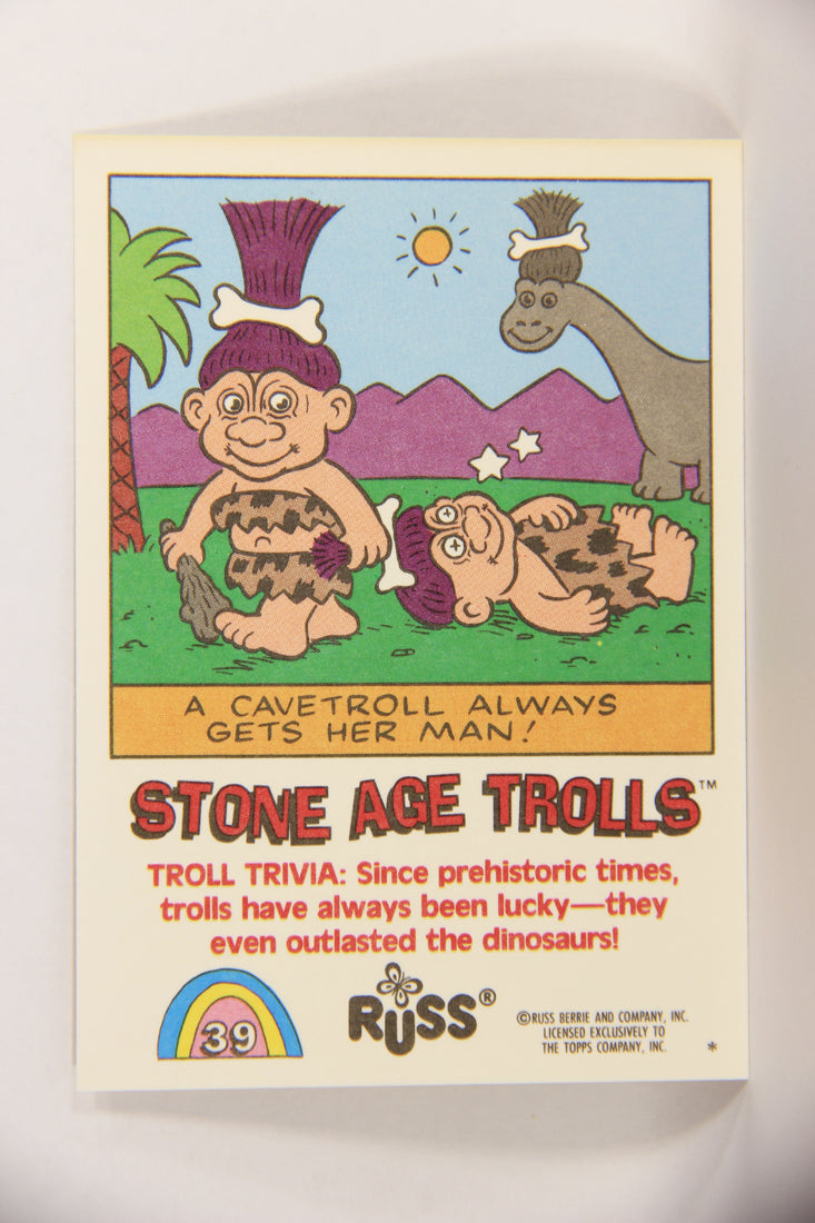 Russ Trolls 1992 Topps Trading Card #39 Stone Age Trolls ENG L018379