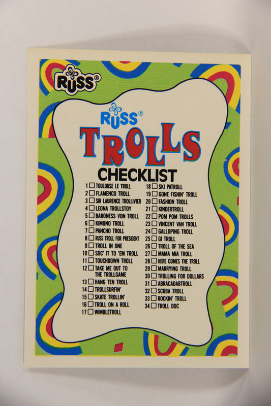 Russ Trolls 1992 Topps Trading Card #66 Checklist ENG L018406