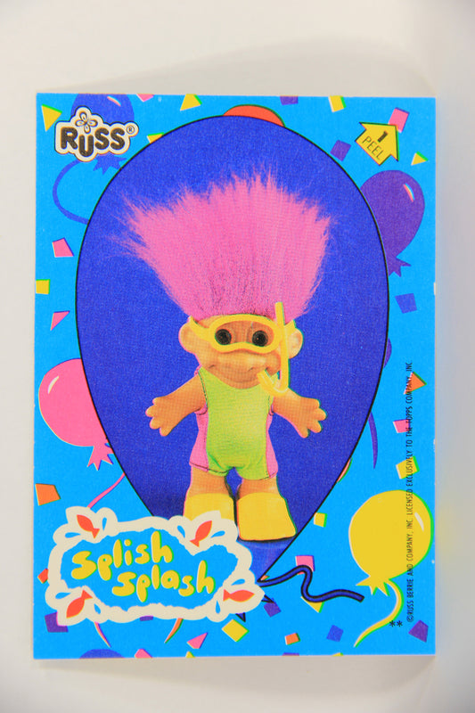 Russ Trolls 1992 Topps Trading Card Sticker #1 Splish Splash Scuba Troll ENG L018407