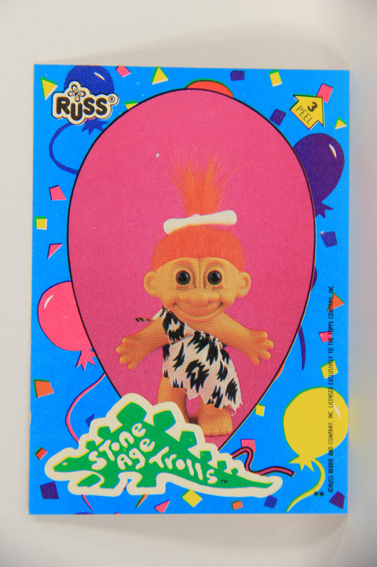 Russ Trolls 1992 Topps Trading Card Sticker #3 Stone Age Trolls ENG L018409