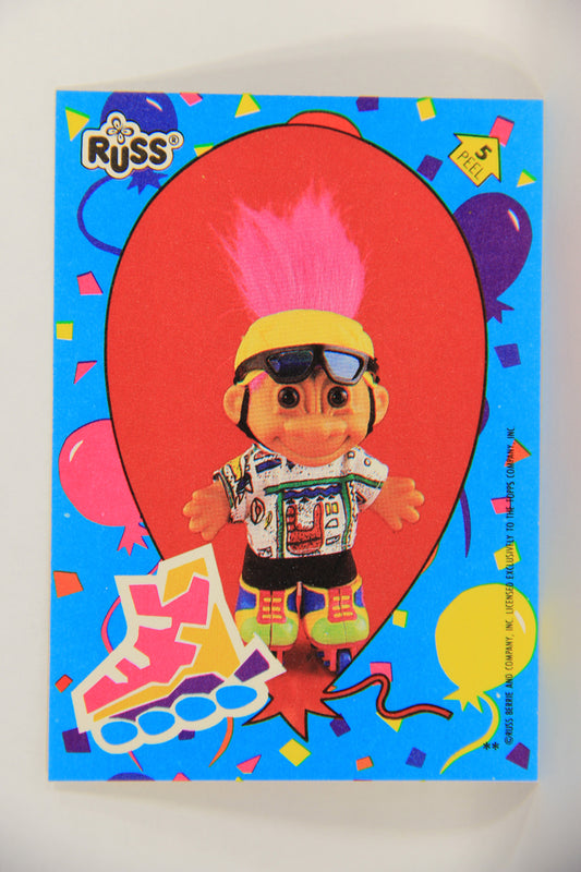 Russ Trolls 1992 Topps Trading Card Sticker #5 Troll On A Roll ENG L018411