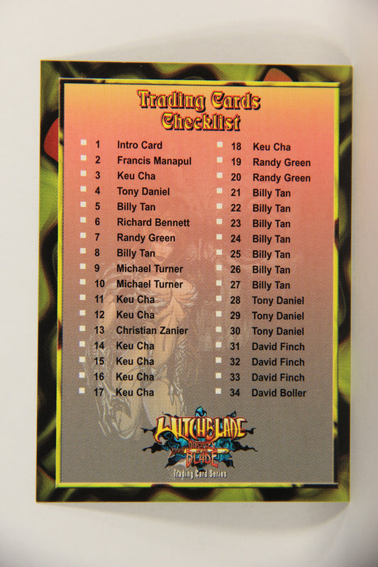 Witchblade Disciples Of The Blade 2002 Trading Card #72 Checklist ENG L018488