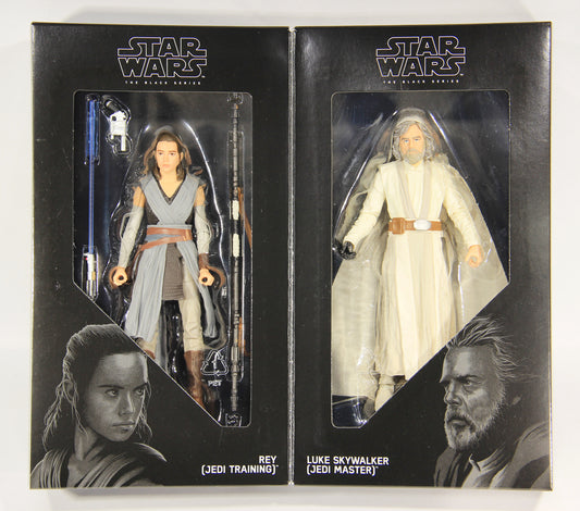 Star Wars SDCC Luke Skywalker - Rey 2017 Black Series Exclusive 6 Inch Figures TLJ L018578