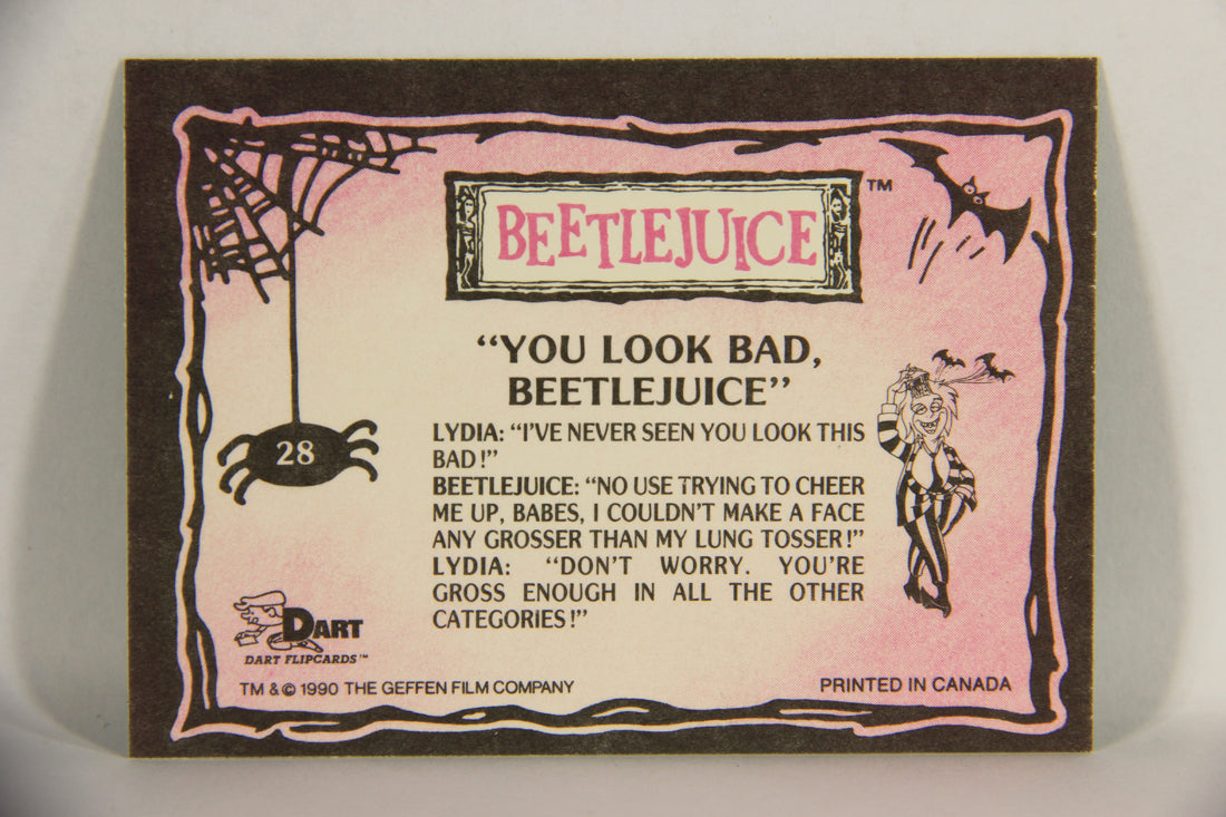 Beetlejuice 1990 Trading Card #28 You Look Bad Beetlejuice ENG L018591