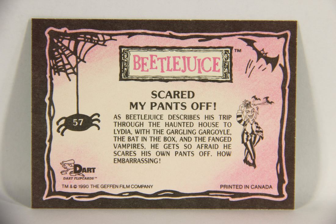 Beetlejuice 1990 Trading Card #57 Scared My Pants Off ENG L018596