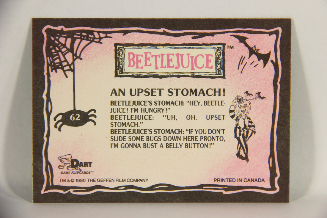 Beetlejuice 1990 Trading Card #62 An Upset Stomach ENG L018597