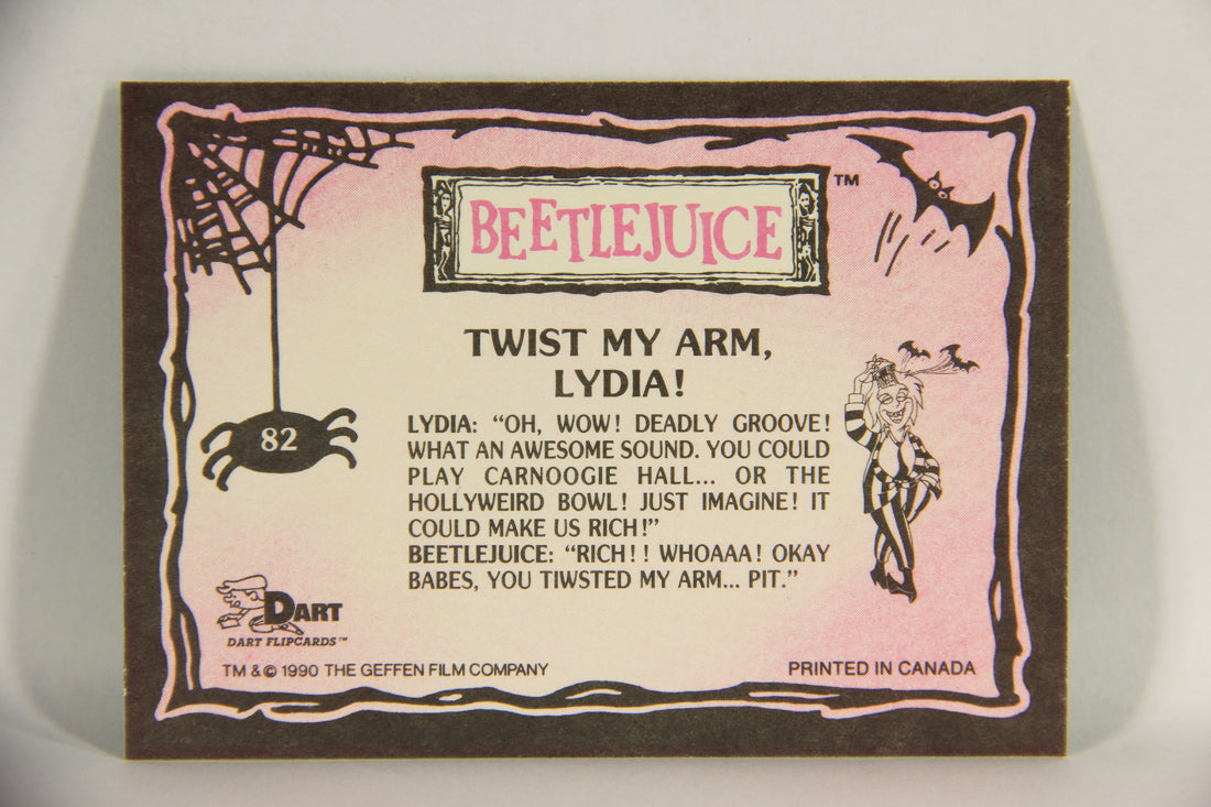 Beetlejuice 1990 Trading Card #82 Twist My Arm Lydia ENG L018598