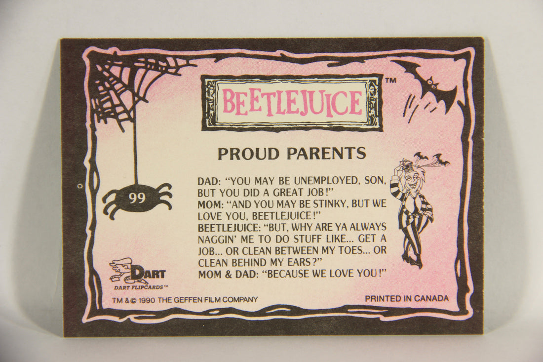 Beetlejuice 1990 Trading Card #99 Proud Parents ENG L018600