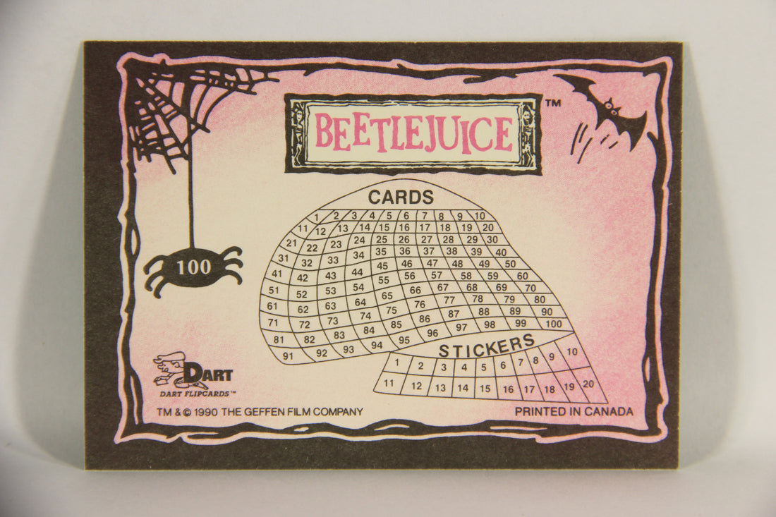 Beetlejuice 1990 Trading Card #100 Fill In The Skull Checklist ENG L018601