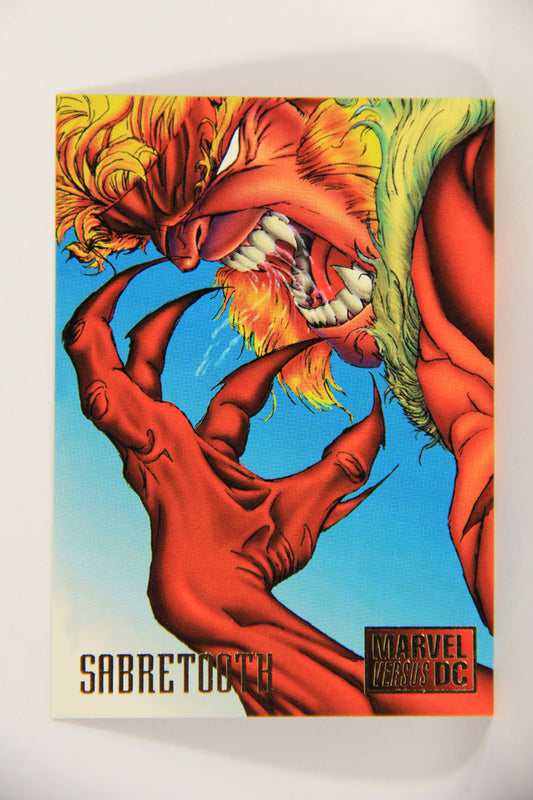 DC Versus Marvel Comics 1995 Trading Card #8 Sabretooth ENG L018612