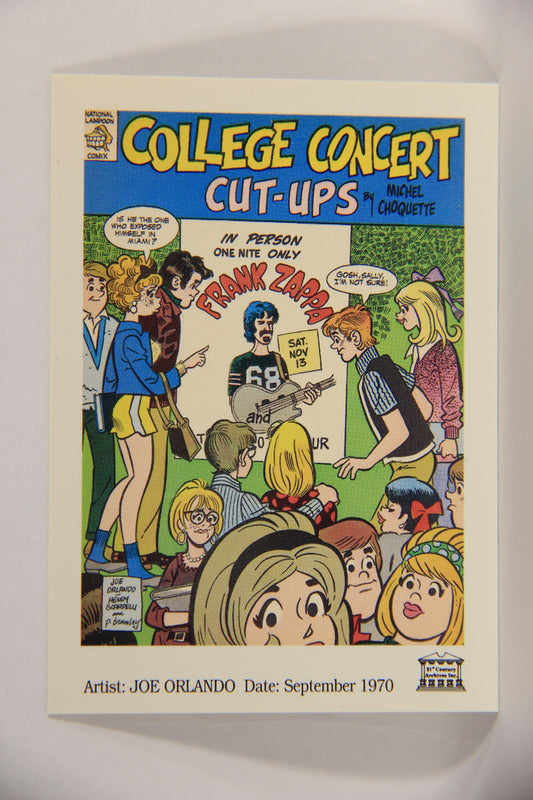 National Lampoon 1993 Trading Card #4 College Concert - Frank Zappa - Sept 1970 L018629