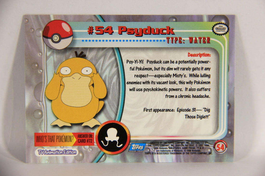 Pokémon Card Psyduck #54 TV Animation Blue Logo 1st Print ENG L018639