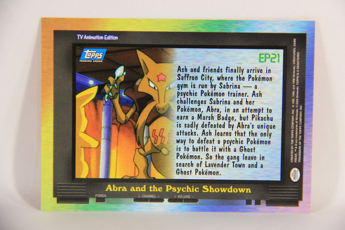 Pokémon Card TV Animation #EP21 Abra And The Psychic Showdown Blue Logo 1st Print ENG L018644