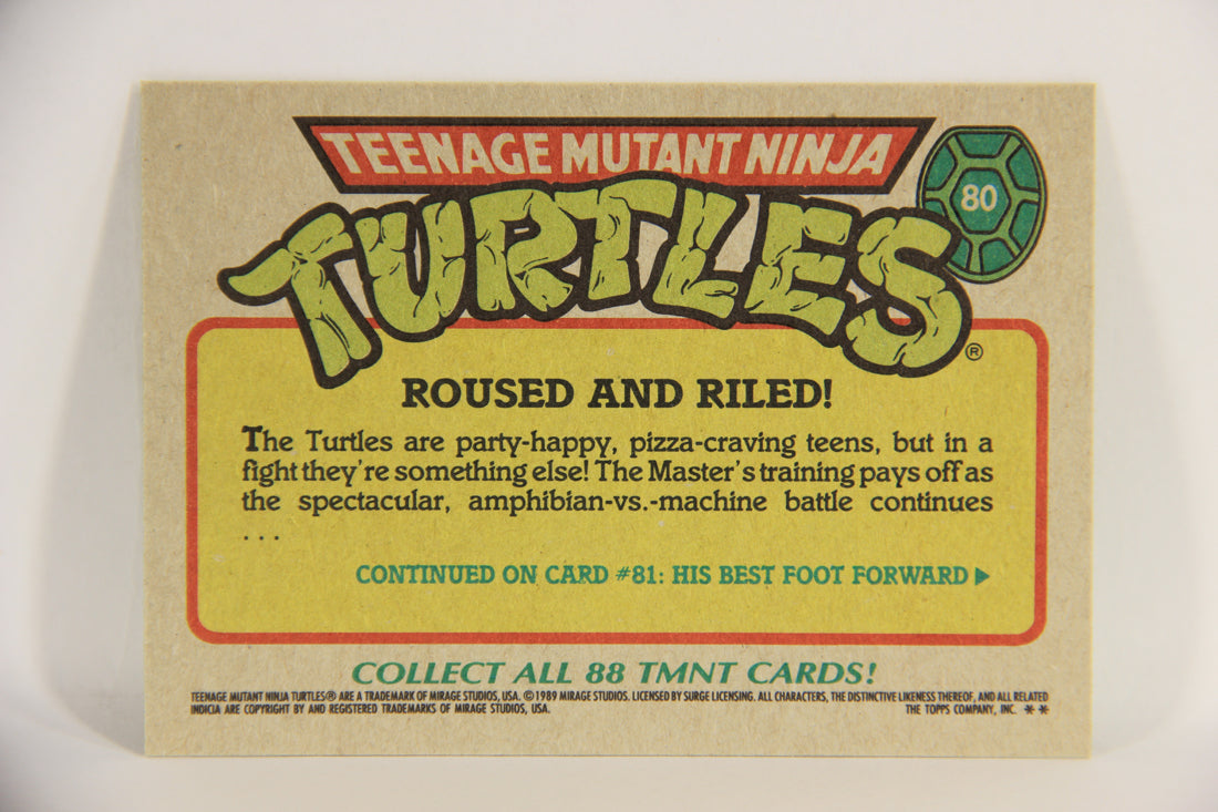 Teenage Mutant Ninja Turtles 1989 Trading Card #80 Roused And Riled ENG L018665