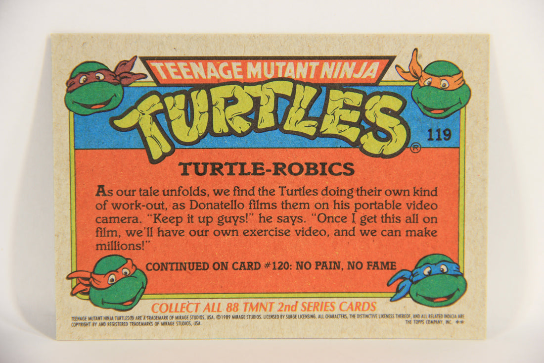 Teenage Mutant Ninja Turtles 2nd Series 1989 Trading Card #119 Turtle-Robics L018666