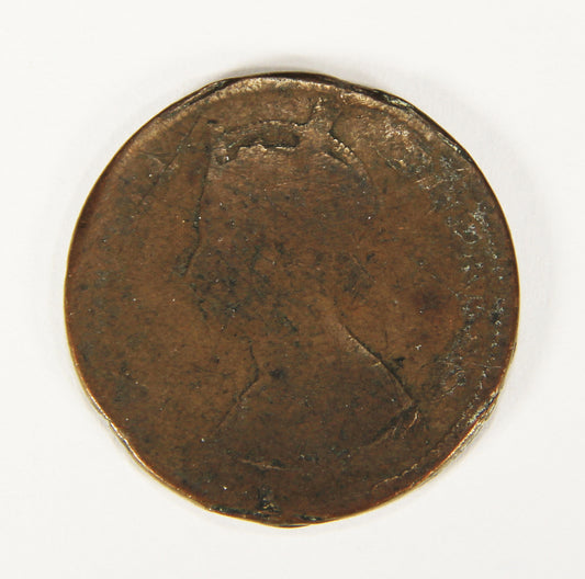 1889 India British 1/4 Anna Victoria Empress - One Quarter Coin L018681