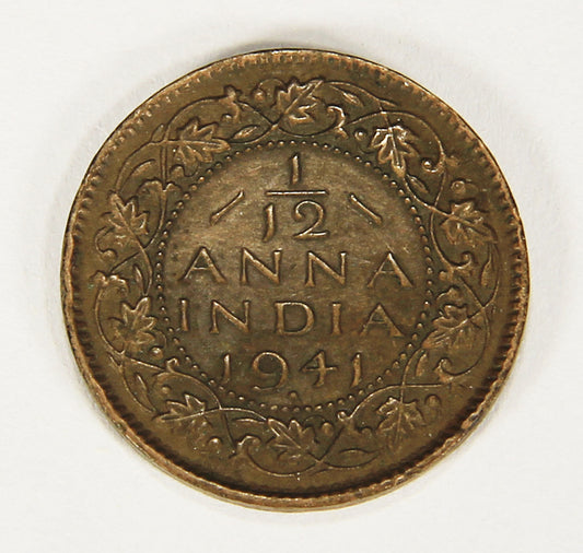 India British 1/12 Anna George VI - 1941 (b) - Mumbai ( Bombay ) - KM#527 Coin L018682