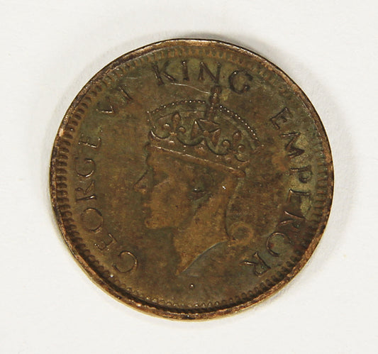 1941 (b) India British 1/12 Anna King George VI - Mumbai Bombay Coin L018682