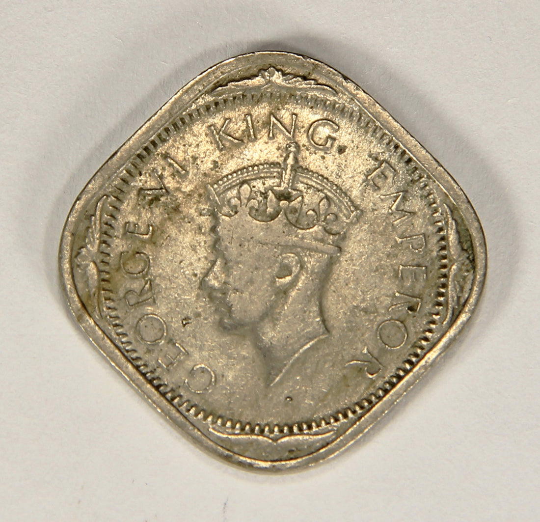 1941 (b) India British 2 Annas King George VI - Mumbai Bombay KM#541 Coin L018684