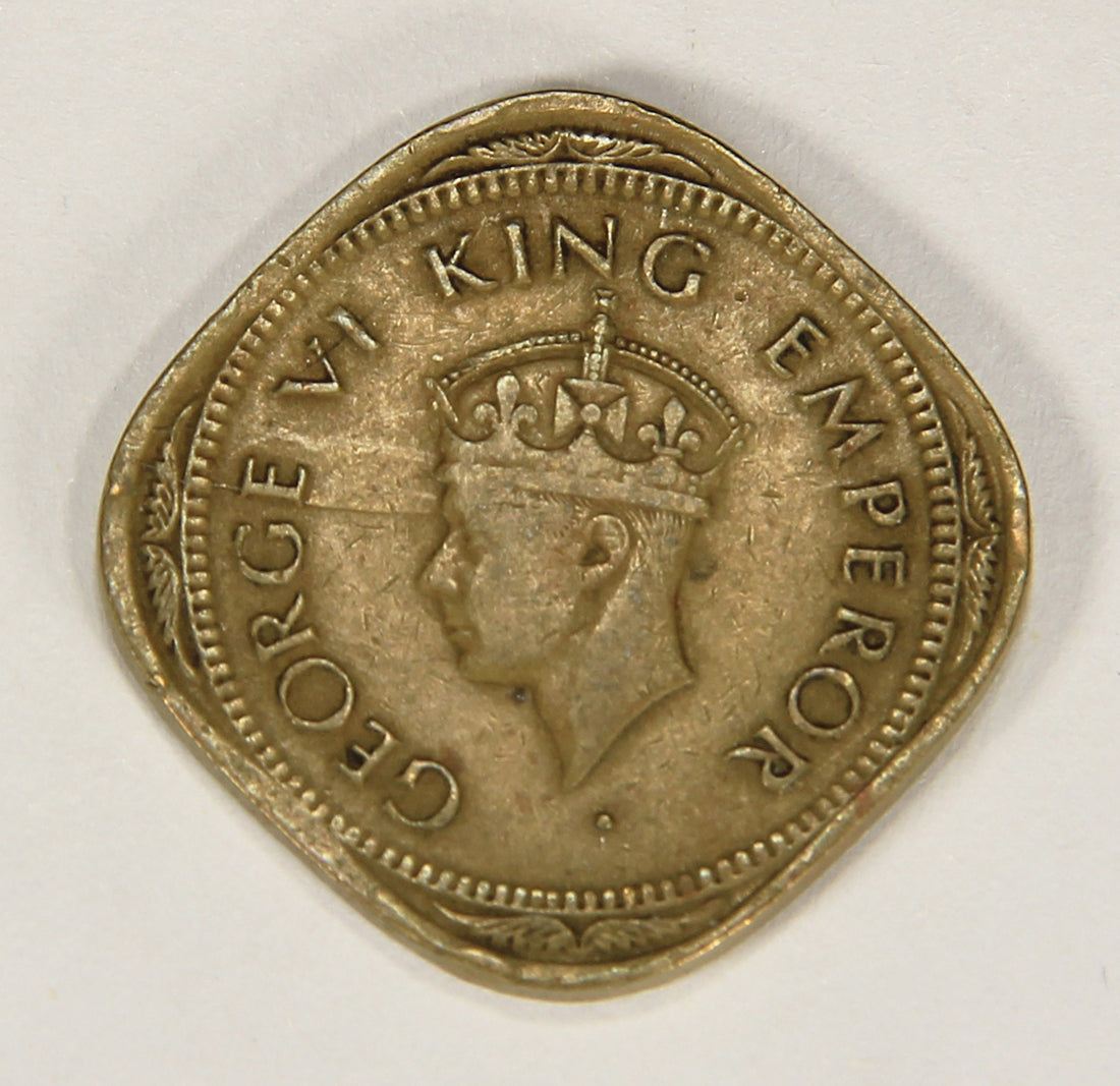 1944 (b) India British 2 Annas King George VI - Mumbai Bombay KM#541a Coin L018686