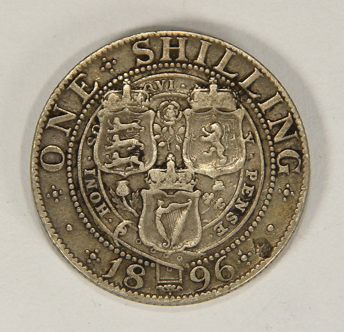 1896 Great Britain One Shilling Queen Victoria KM#780 Silver Coin 1 Shilling L018688