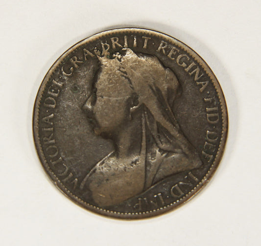 1900 Great Britain One Penny Queen Victoria - Large Penny Coin L018690