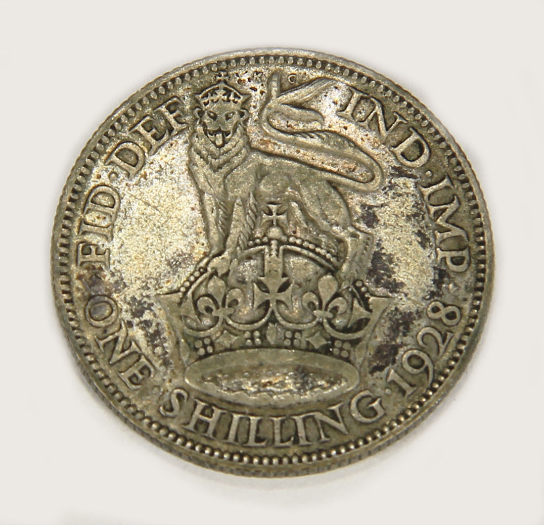 1928 Great Britain One Shilling George V - KM#833 Silver Coin 1 Shilling L018695