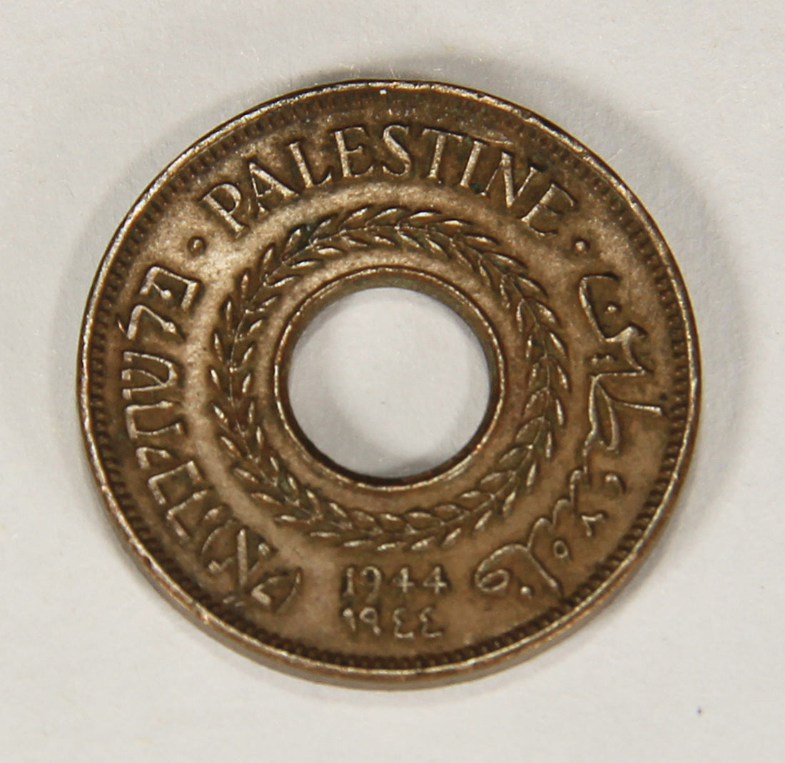 1944 Palestine 5 Mils KM#3a Bronze Coin L018697