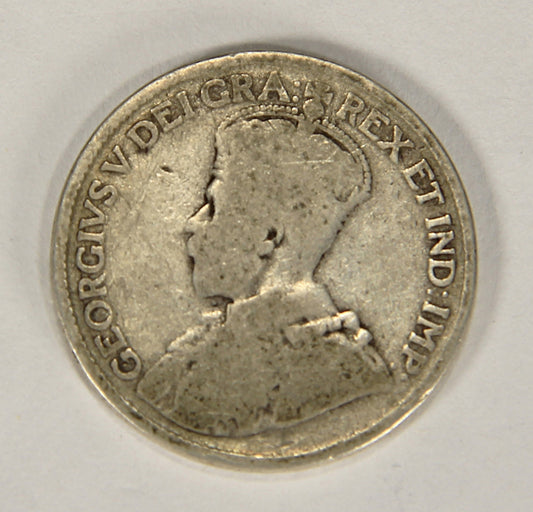 1918 Canada 25 Cents King George V Silver Coin KM#24 Twenty-Five Cents L018700