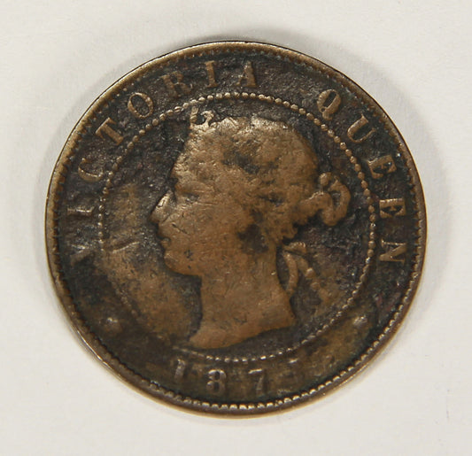 1871 Canada Prince Edward Island 1 Cent Queen Victoria Coin PEI One Cent L018701