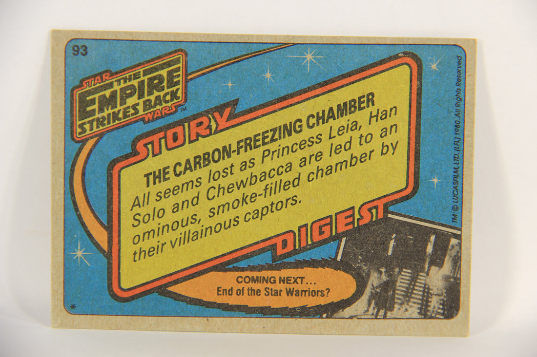 Star Wars Empire Strikes Back Card #93 The Carbon-Freezing Chamber ENG L018714