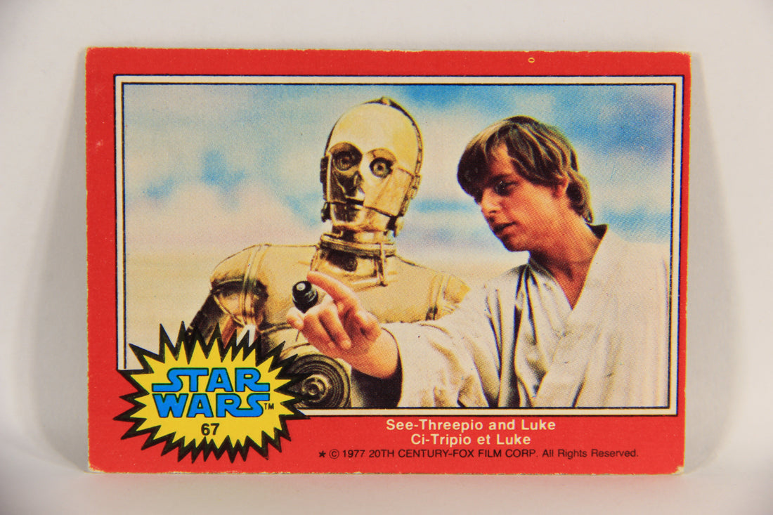 Star Wars 1977 Trading Card #67 See-Threepio And Luke FR-ENG OPC L018757