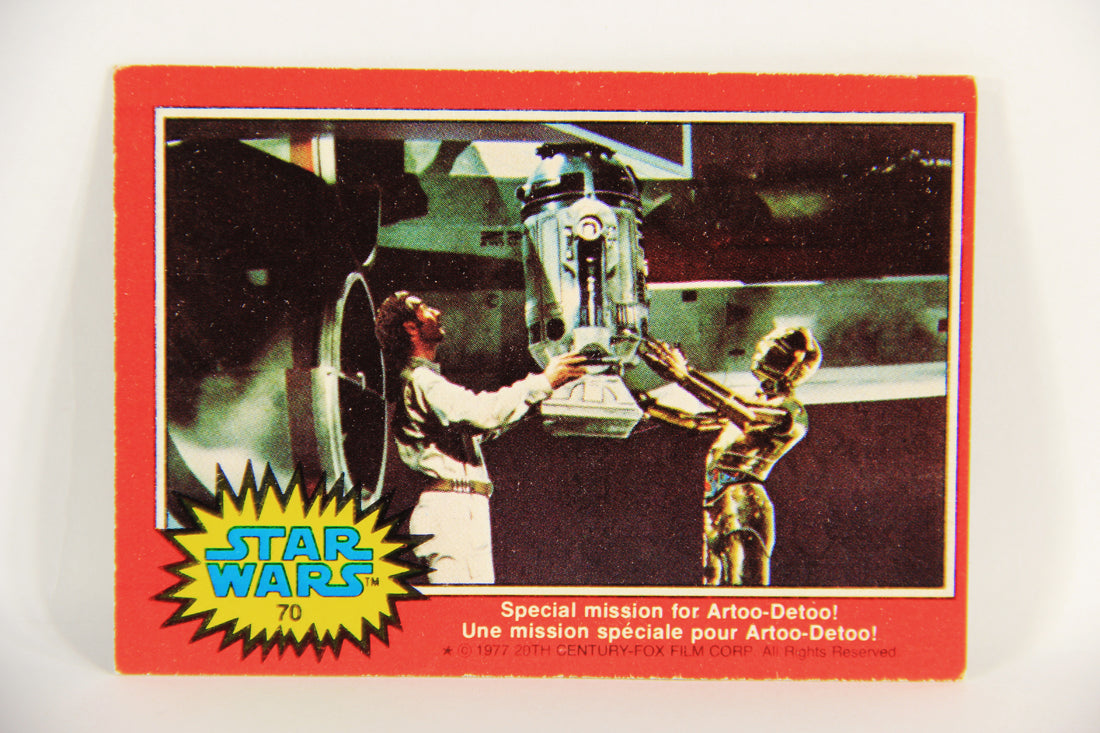 Star Wars 1977 Trading Card #70 Special Mission For Artoo-Detoo FR-ENG OPC L018760