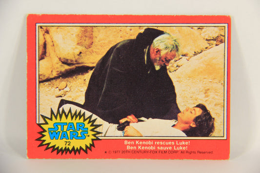 Star Wars 1977 Trading Card #72 Ben Kenobi Rescues Luke FR-ENG O-Pee-Chee L018762