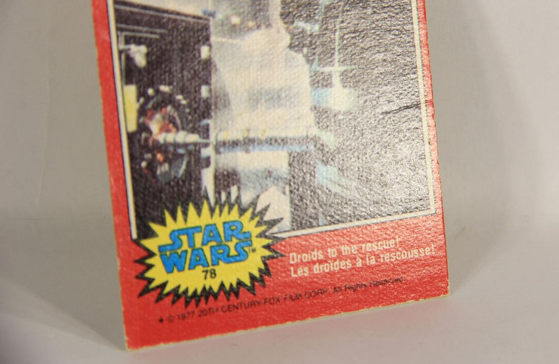 Star Wars 1977 Trading Card #78 Droids To The Rescue FR-ENG O-Pee-Chee L018768