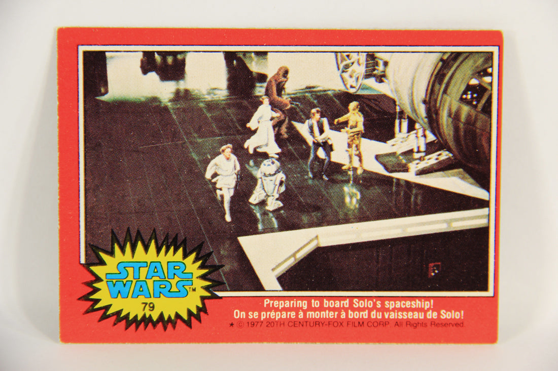 Star Wars 1977 Card #79 Preparing To Board Solo's Spaceship FR-ENG OPC L018769