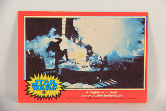 Star Wars 1977 Trading Card #86 A Mighty Explosion FR-ENG O-Pee-Chee L018776